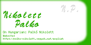nikolett palko business card